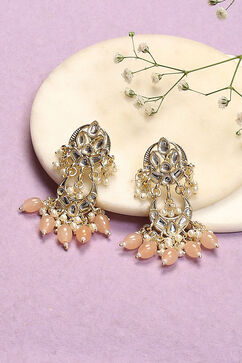 Peach Alloy Earrings image number 0