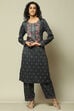Green Acrylic Straight Suit set image number 6