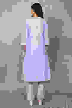 Blue Cotton Kurta Pants Set image number 4