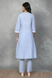 Blue Cotton Kurta Pants Set image number 4
