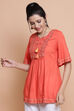 Coral Viscose Rayon Short Top image number 2