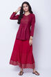 Maroon Poly Cotton Palazzo image number 3