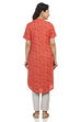 Red Viscose Straight Kurta image number 4