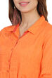 Coral Flared Viscose Indie Top image number 1