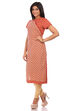 Dark Maroon Straight Cotton Kurta image number 2