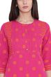 Pink Cotton Straight Kurta image number 1