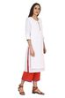 White Straight Cotton Kurta image number 3