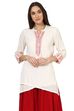 White Straight Viscose Rayon Indie Top image number 0