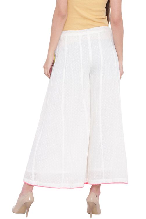Ecru Cotton Palazzo image number 4