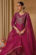 Maroon Viscose Blend Straight Printed Suit Set image number 8