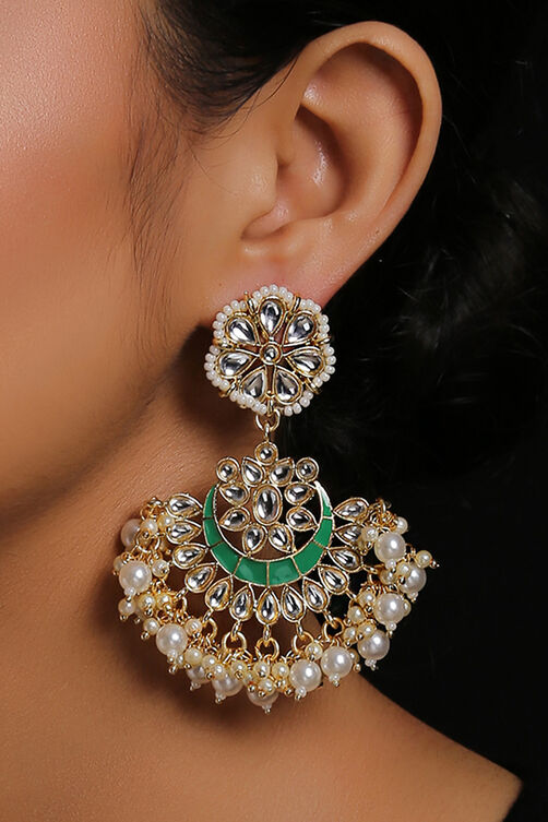 Turquoise  Metal Brass Earring image number 0