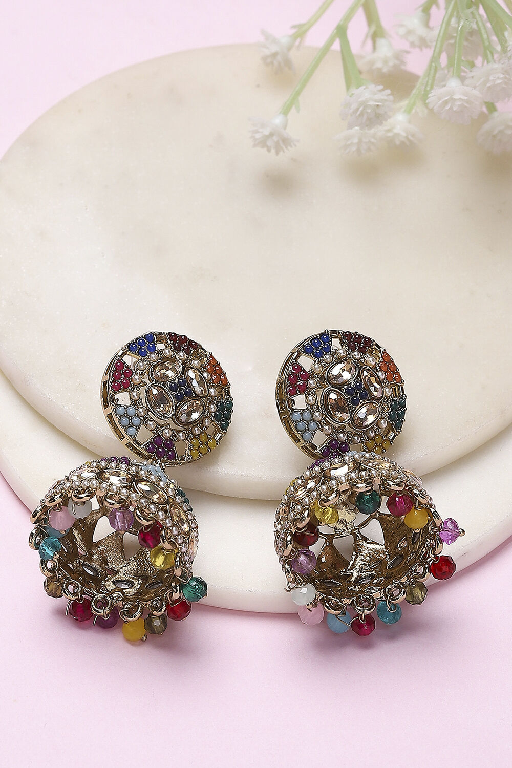 Multicolor Alloy Jhumka image number 0