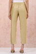 Gold Poly Cotton Slim Pants image number 4