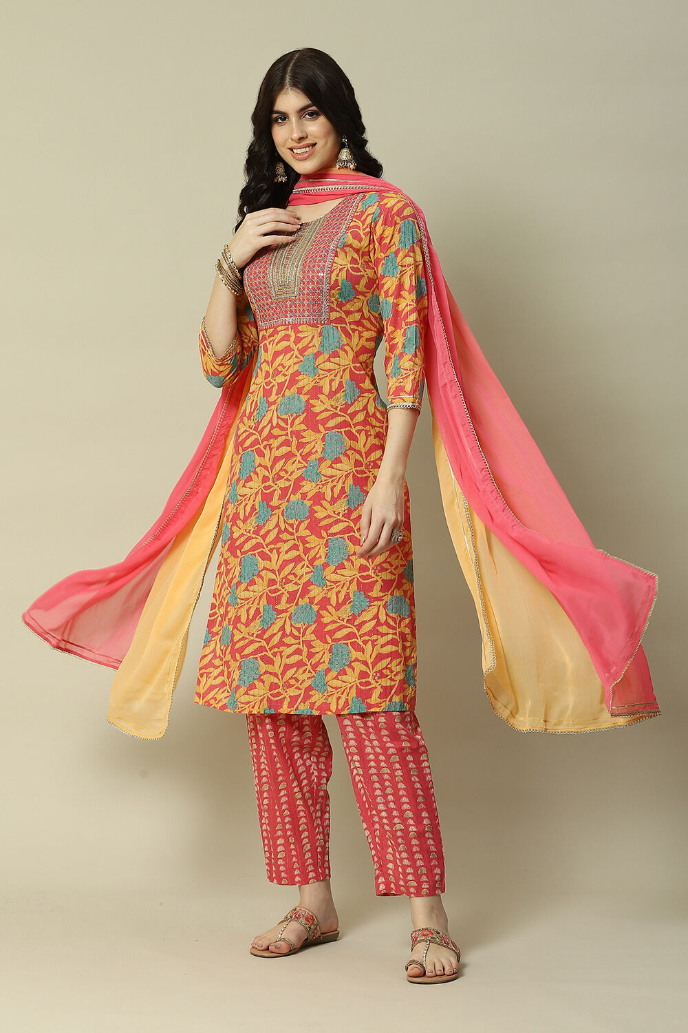Cotton palazzo suits sales
