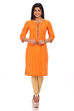 Orange Cotton Straight Kurta image number 0