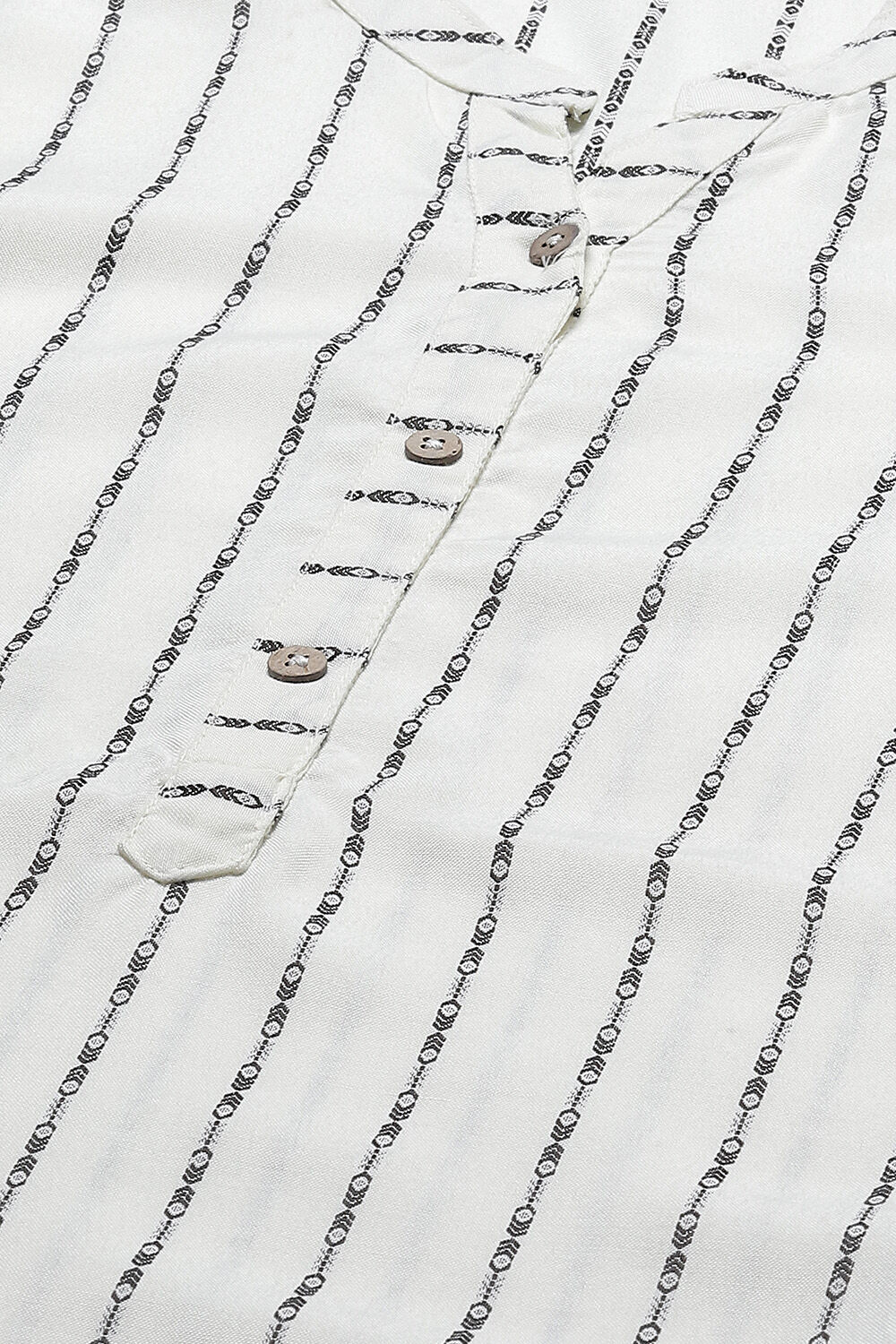 Off-white Printed Straight Kurta image number 1