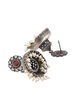 Red Metal Brass Earrings image number 2