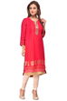 Magenta Straight Chiffon Kurta image number 2