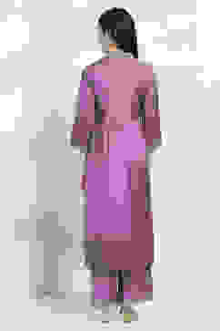 Lavender Viscose Gathered Set image number 4