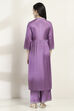 Lavender Viscose Gathered Set image number 4
