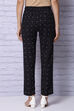 Black Viscose Straight Pants image number 5