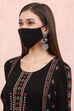 Black Cotton Mask image number 1