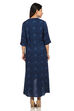 Indigo Asymmetric Viscose Dress image number 4