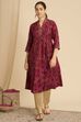 Green Viscose Blend A-Line Printed Kurta image number 5