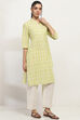Grey Cotton Straight Kurta image number 4