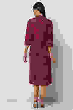 Red Viscose Printed Straight Kurta image number 3