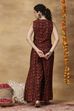 Red Viscose Blend Regular Printed Top Palazzo Set image number 5