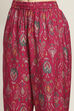 Black Viscose Blend Printed A-Line Kurta Pants Set image number 2