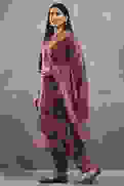 Brown Polyester Printed Straight Suit Set image number 3