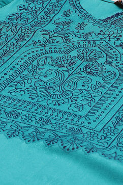 Teal Green Acrylic Straight Suit Set image number 1