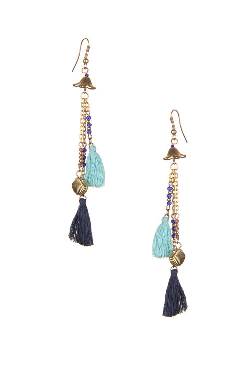 Golden Metal Brass Earring image number 1
