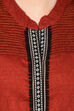 Maroon A-Line Cotton Kurta image number 1