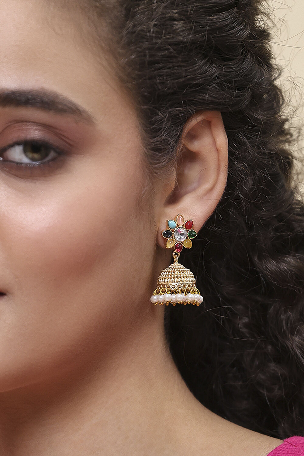 Multicolor Alloy Jhumka image number 1