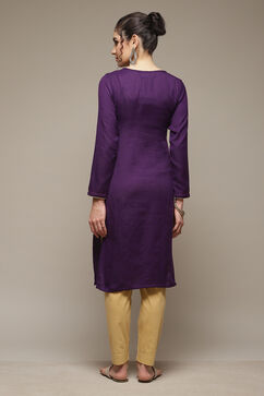 Phalsa Acrylic Straight Kurta image number 2