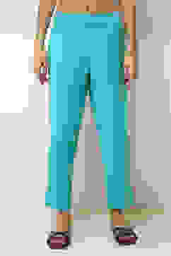 Aqua Cotton Lycra Solid Regular Pants image number 4
