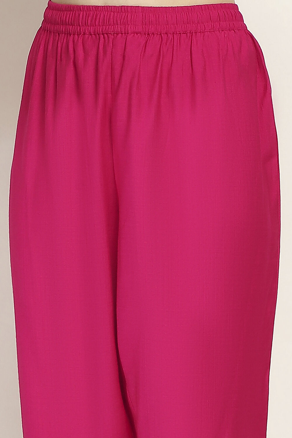 Lime Green Viscose Blend Embroidered Straight Suit Set image number 2