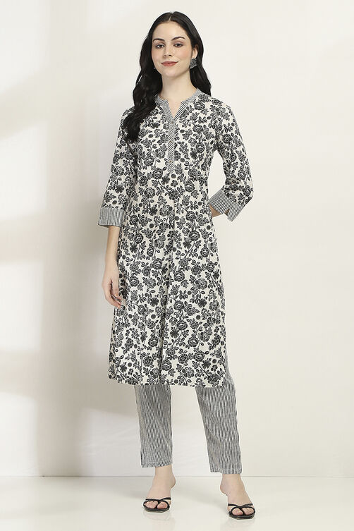 Black Viscose Straight SET image number 6