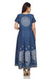 Indigo Kalidar Cotton Kurta image number 4