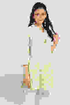 Green Cotton Straight Kurti image number 4