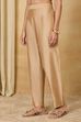 Black Viscose Blend Straight Pants image number 4