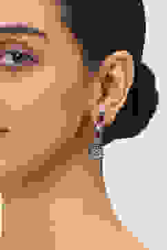 Red-White Alloy Jhumkas image number 1