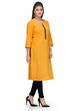 Yellow Cotton Straight Kurta image number 1