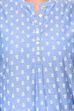 Blue Straight Cotton Kurta image number 4