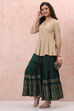Green Art Silk Sharara Pants image number 5