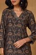 Grey Viscose Blend Straight Printed Kurta image number 1
