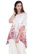 Off White Art Silk Asymmetric Indie Top image number 2